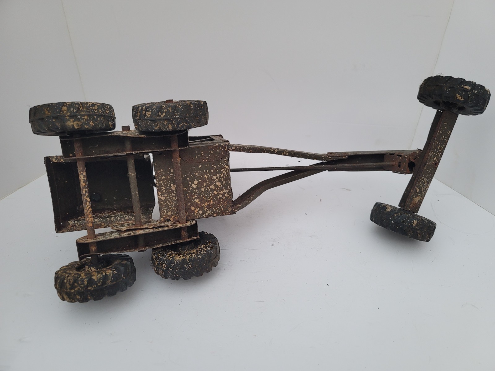 1960s Army Military Pressed Steel Tonka Road Grader – GR2-2431 For Parts