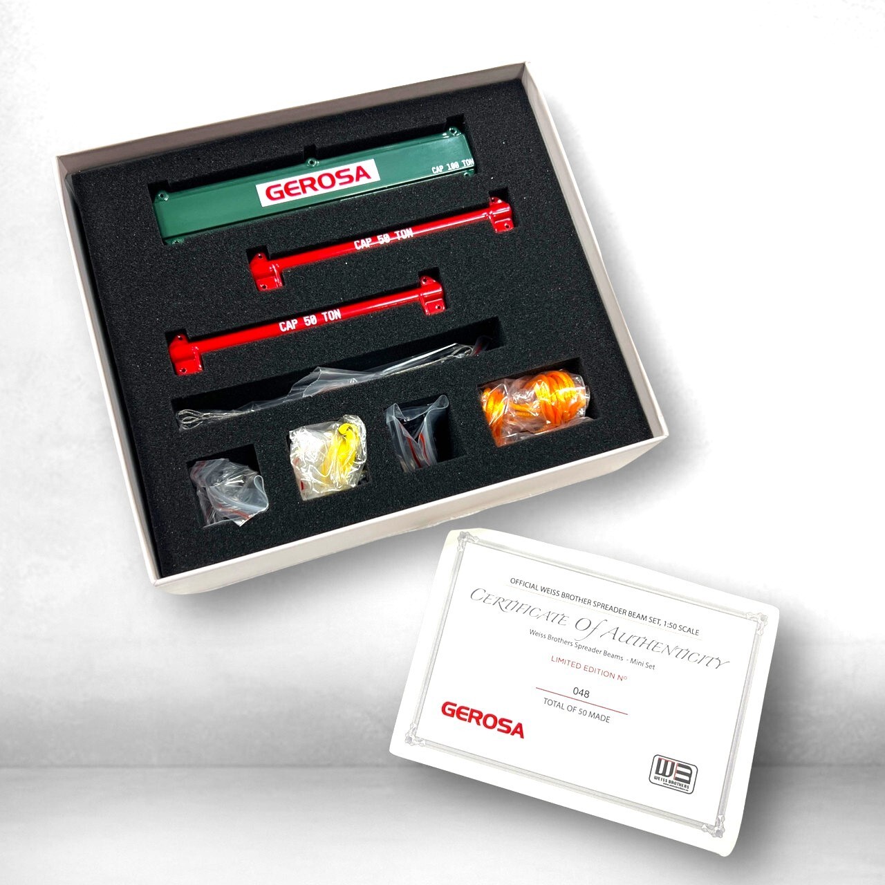 Weiss WBR004-2104 Spreader Beam Lifting Set 49 Piece – Gerosa 1/50 Die-cast MIB