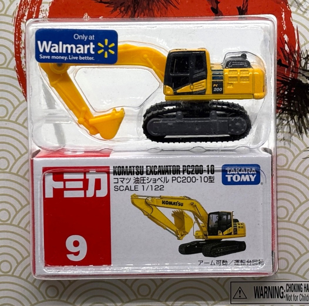 Takara Tomy Komatsu Excavator PC200-10 No. 9 1:122 Scale