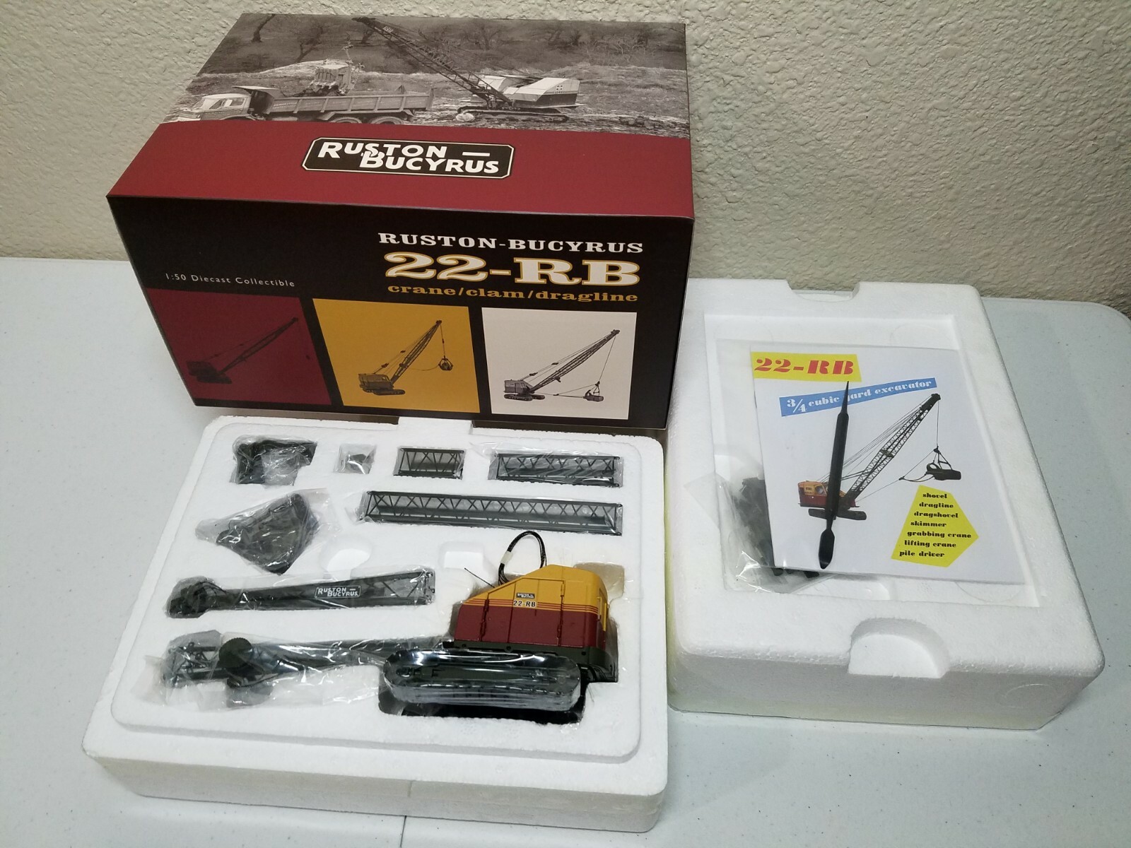Ruston-Bucyrus 22-RB Crane, Dragline Metal Tracks – EMD 1:50 Scale #T003.1 New