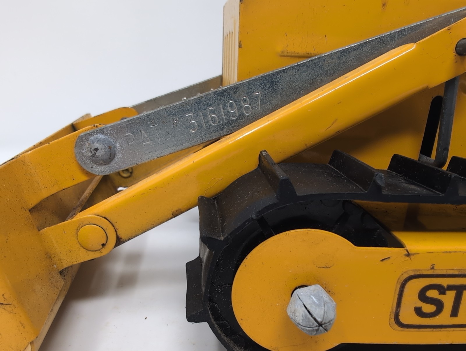 Vintage 1970s Structo by ERTL Toys Pressed Steel Hi-Lift Bulldozer Complete