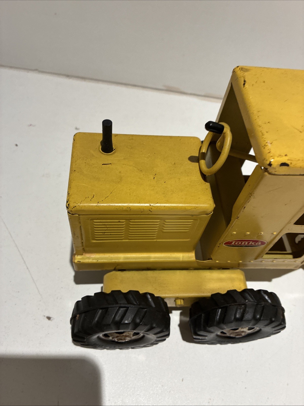 Tonka Truck ROAD GRADER DIe Cast Steel 1950-60’s 17in. Long STEERING