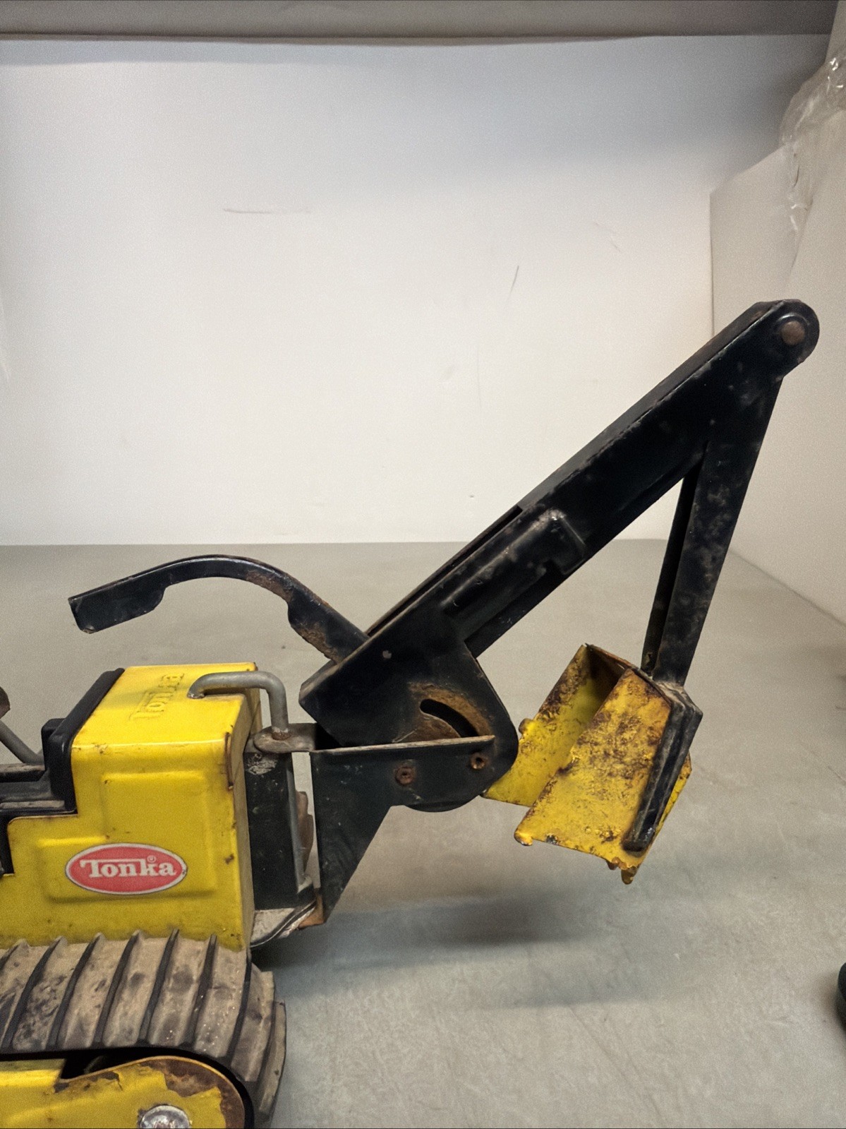 Vintage Tonka Steel Metal T-6 Front End Bucket Loader Bulldozer & Backhoe