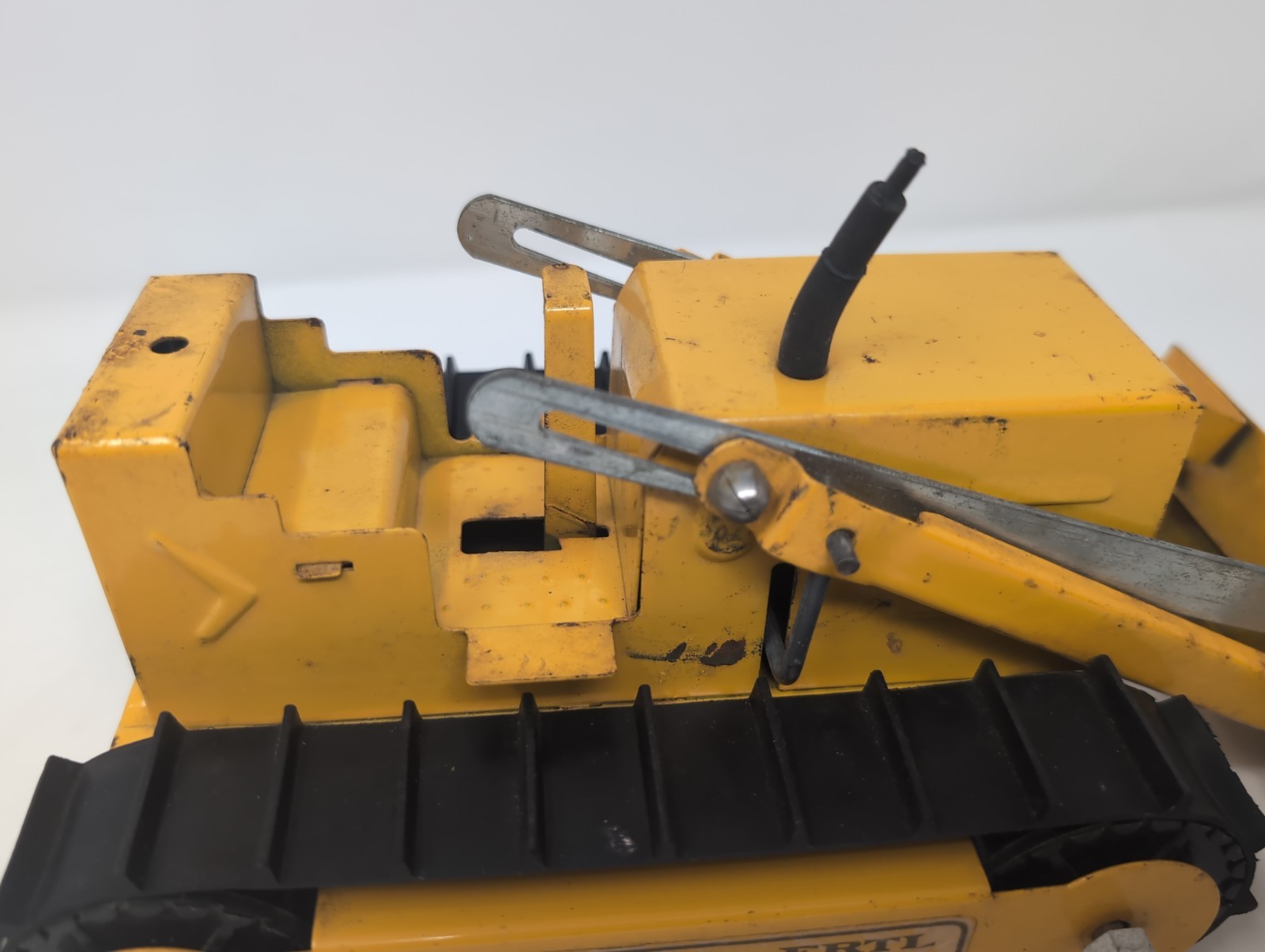 Vintage 1970s Structo by ERTL Toys Pressed Steel Hi-Lift Bulldozer Complete
