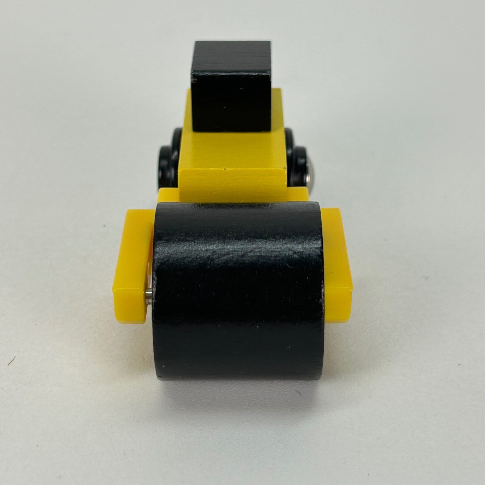 Tonka Wooden Steam Roller Construction Toy Yellow Black 2014 Hasbro 3.5 Inch