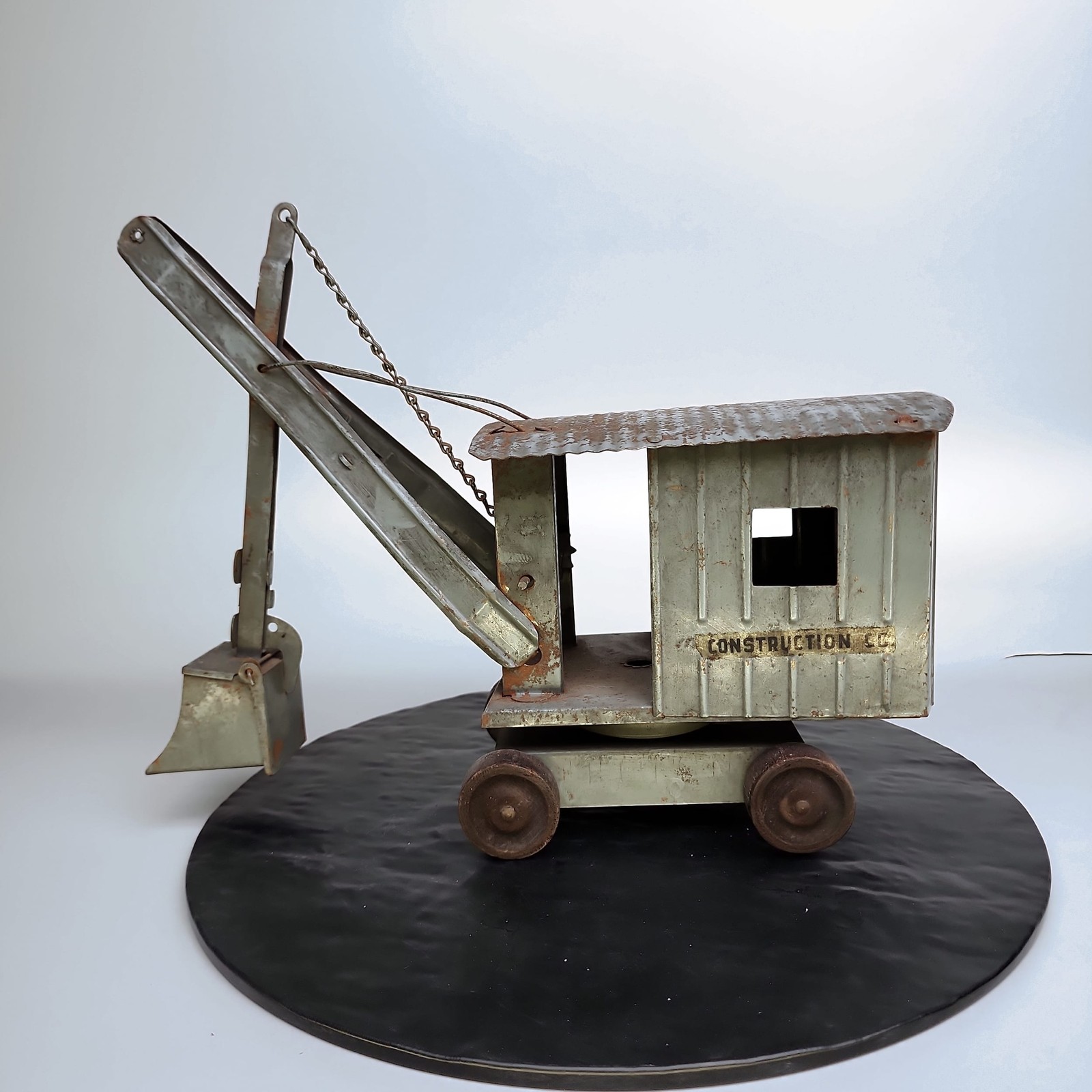 Structo 114 Steam Shovel Vintage 1930s Pressed Steel Toy Original Paint 🚚