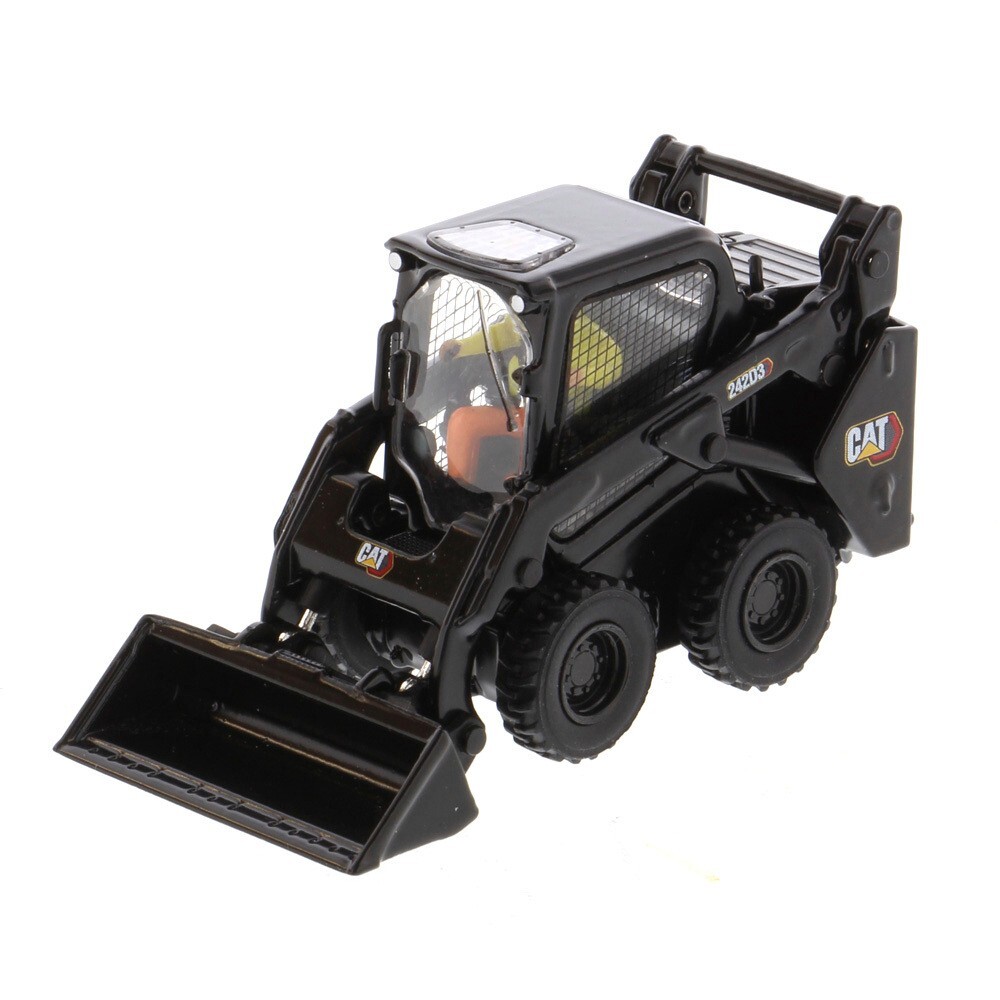 DCM 85676BK CAT® 242D3 Skid Steer Loader Black w/Attachments – 1/50 Die-cast MIB