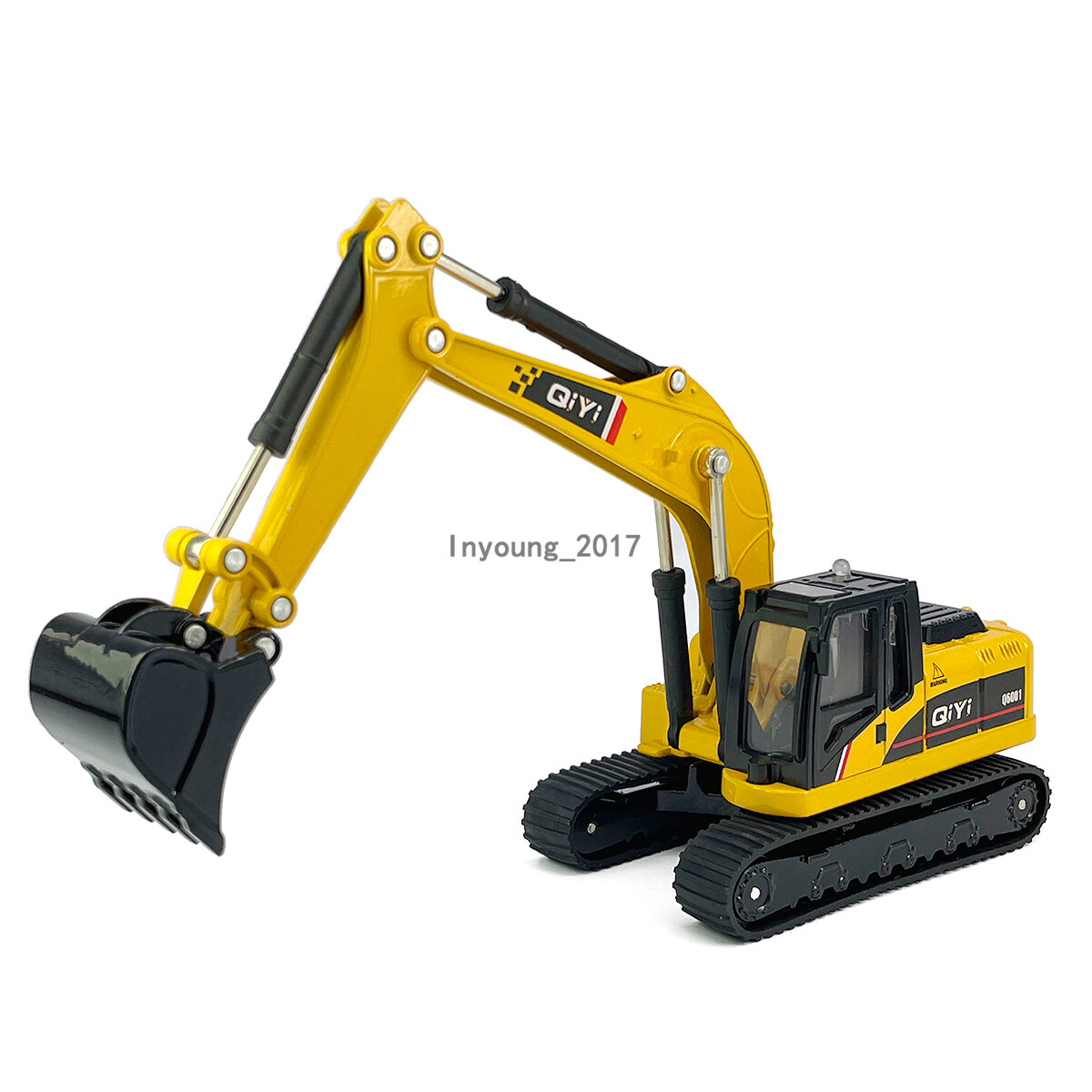 Excavator Toy Model Diecast Construction Equipment Toys with Light Sound Yellow