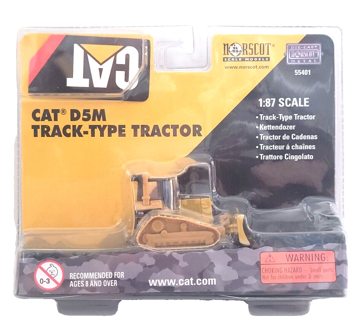 Norscot 55401 HO Scale CAT D5M Track-Type Tractor New In Box