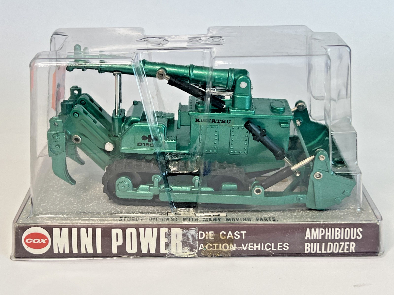 Cox Shinsei Mini Power No. 4136 1:60 Scale Komatsu Amphibious Bulldozer