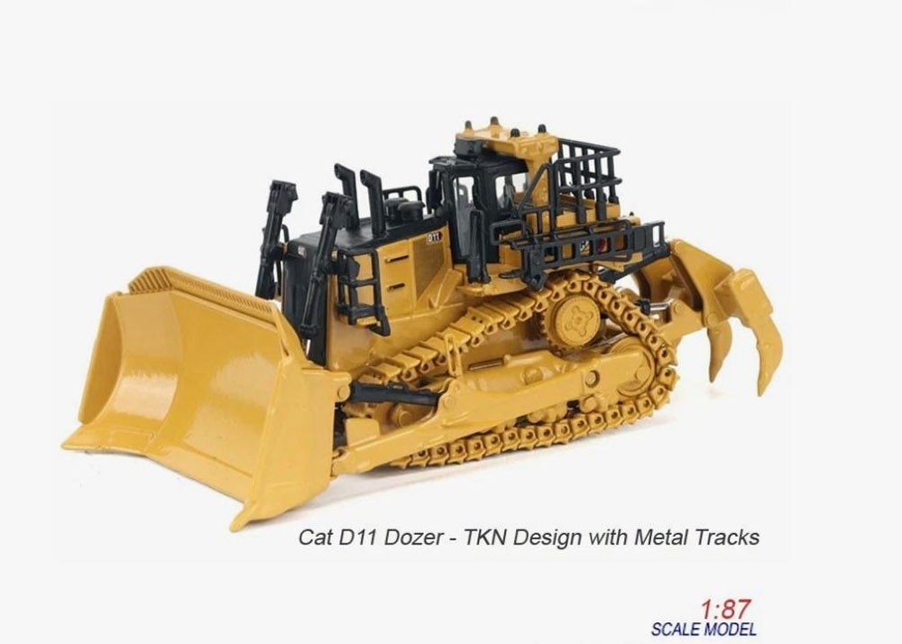 DM CATERPILLAR 1:87 Cat D11 Dozer TKN Design with Metal Tracks HO Scale 85777