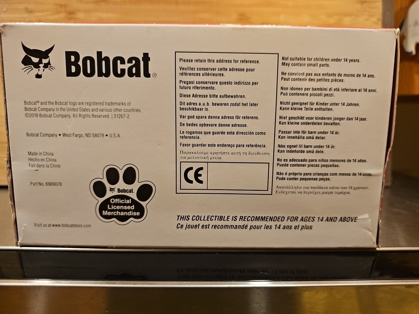 Bobcat S590 Skid-Steer Loader – Norscot 1:25 Scale Diecast Model #6989078 New