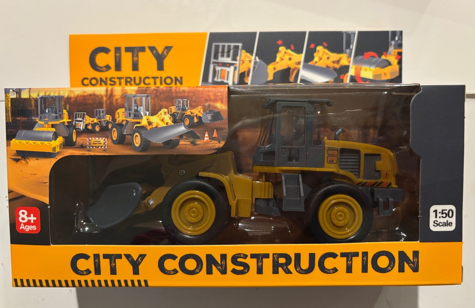 Lot of 4 City Construction 1/50th Scale Front end Loader Brand New