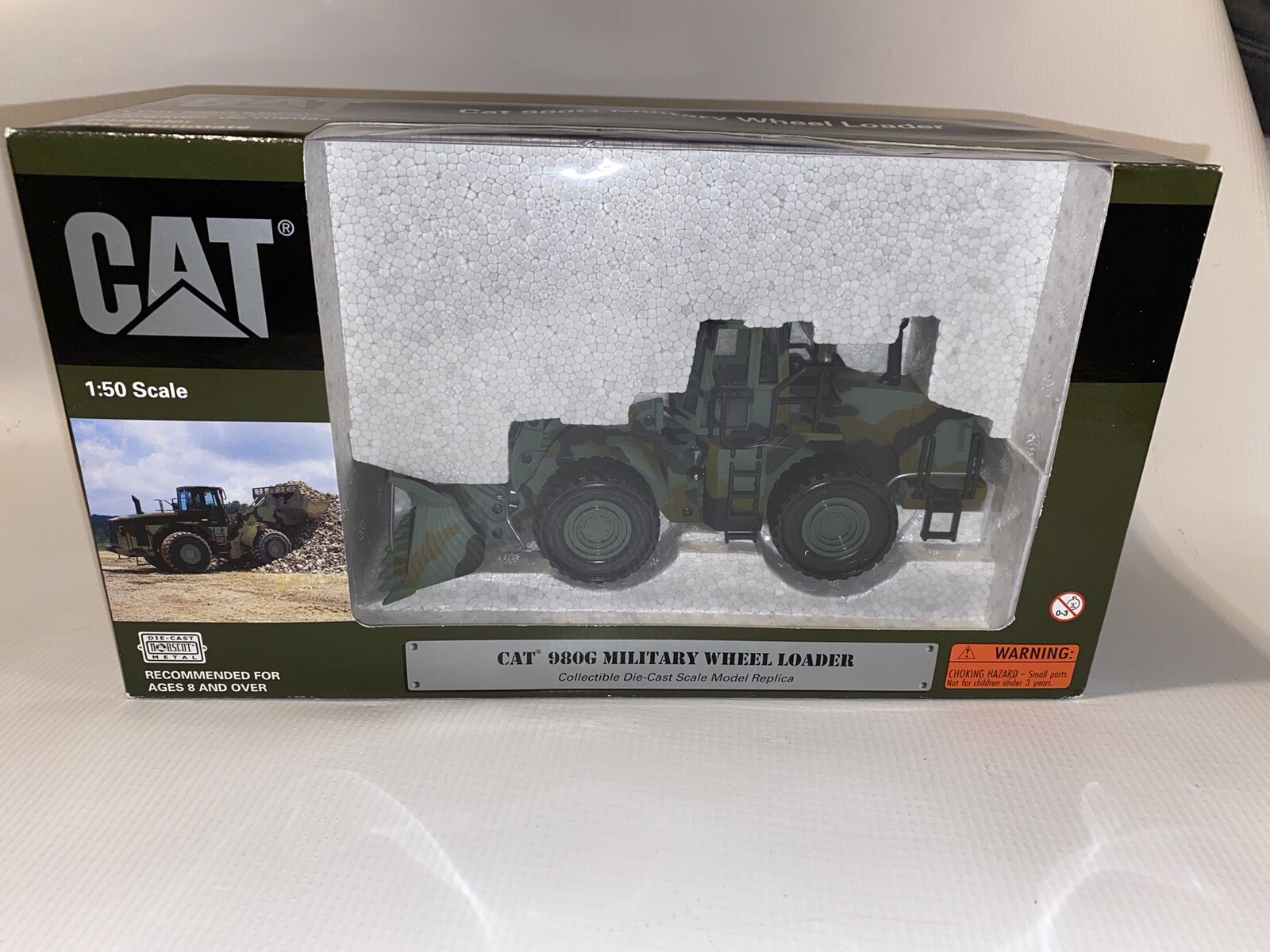NORSCOT #55126 MILITARY CATERPILLAR 980G WHEEL LOADER NIB 1/50 SCALE NIB