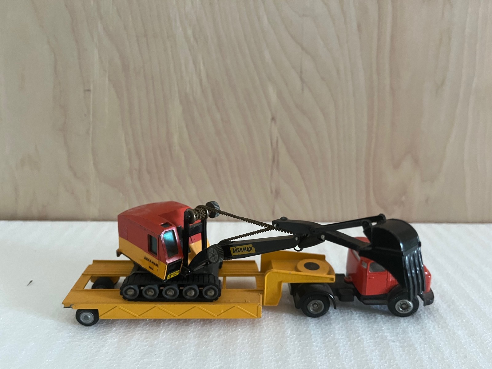 Vintage diecast Tekno 1:50 construction equipment & Siku ~1:60 excavator