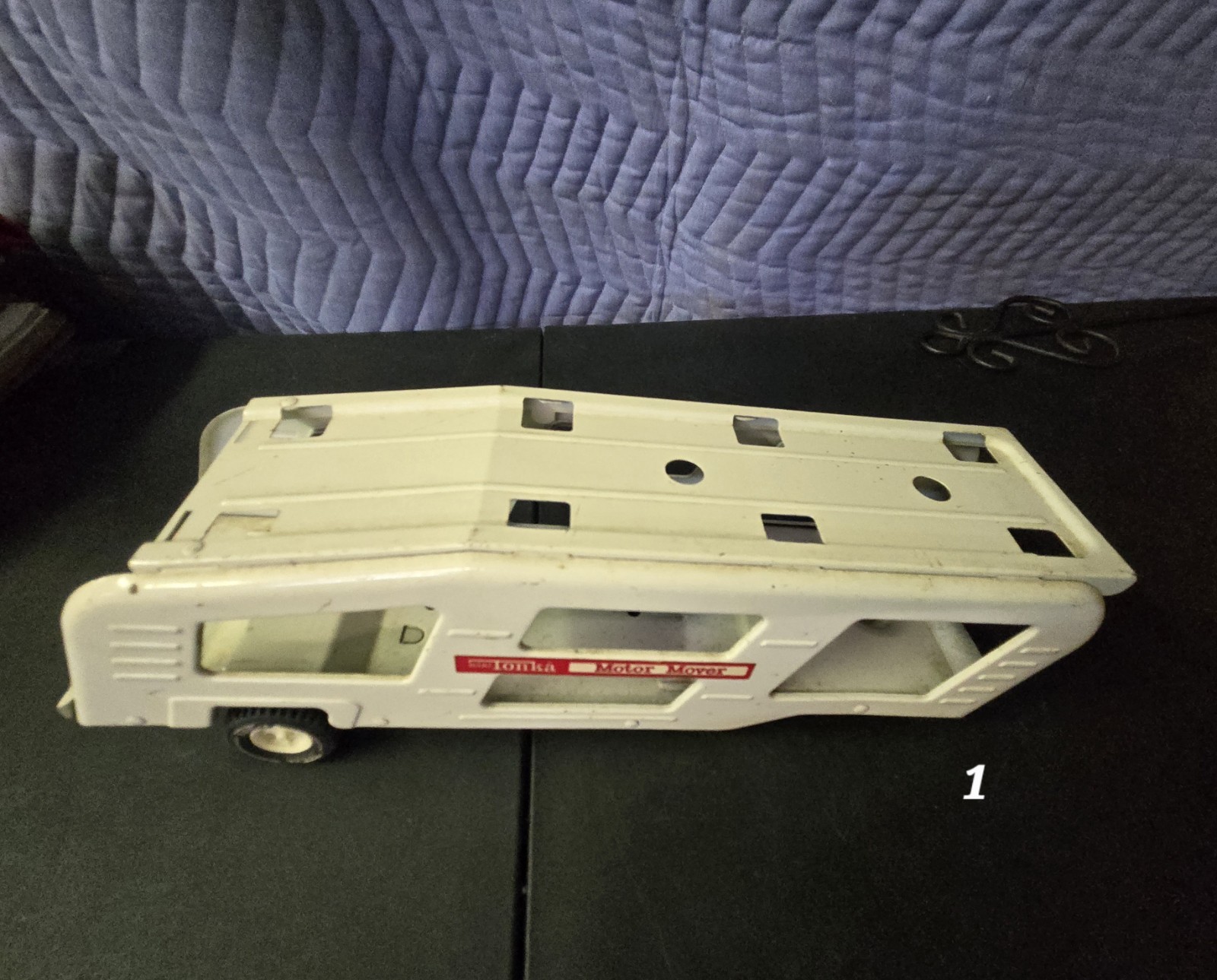 Tonka Motor Mover car hauler truck. Tractor And Trailer. Vintage