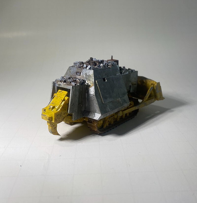 Komatsu D355A dozer rubble Killdozer hotwheels scale *NEW MORE ACCURATE MODEL**