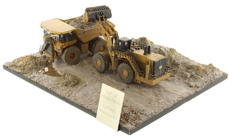 1:125 Scale Weathered 994K Wheel Loader &CAT 797 Mining Truck | Weathered Series