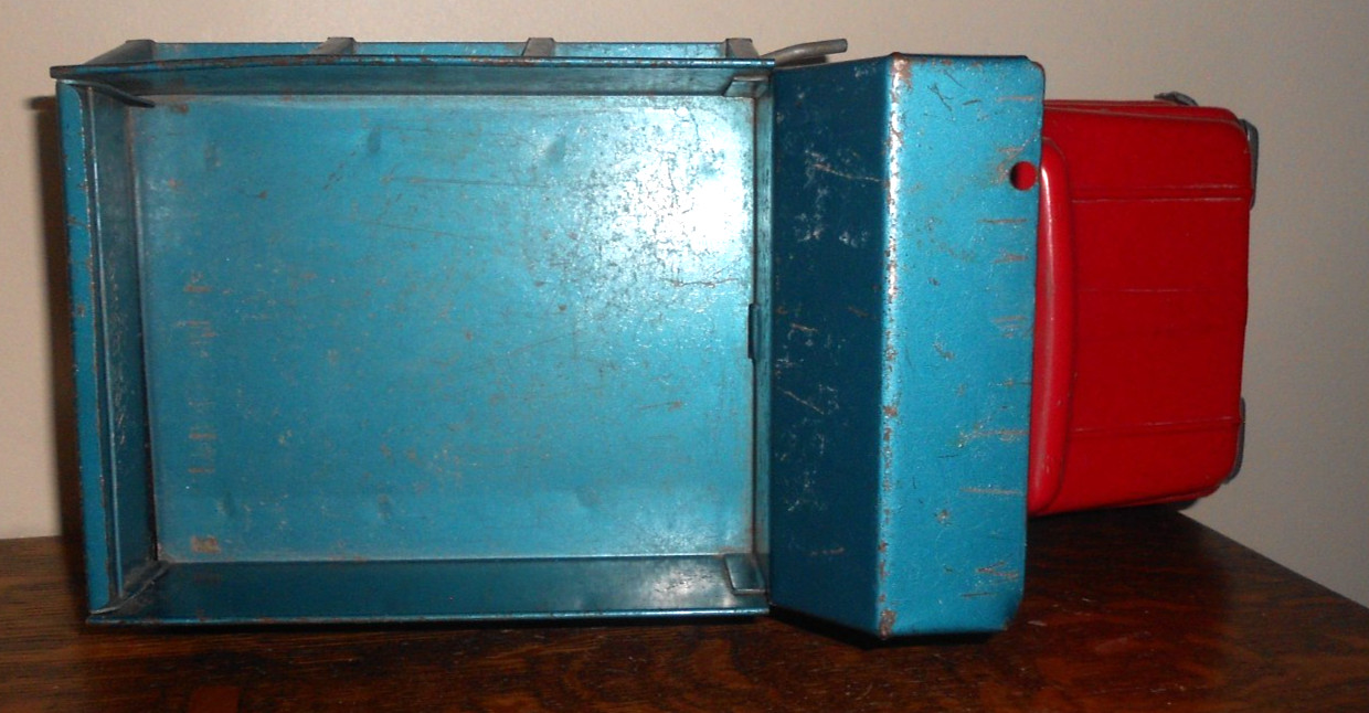 Vintage 1960 »s Tonka Pressed Steel Dump Truck Red And Blue