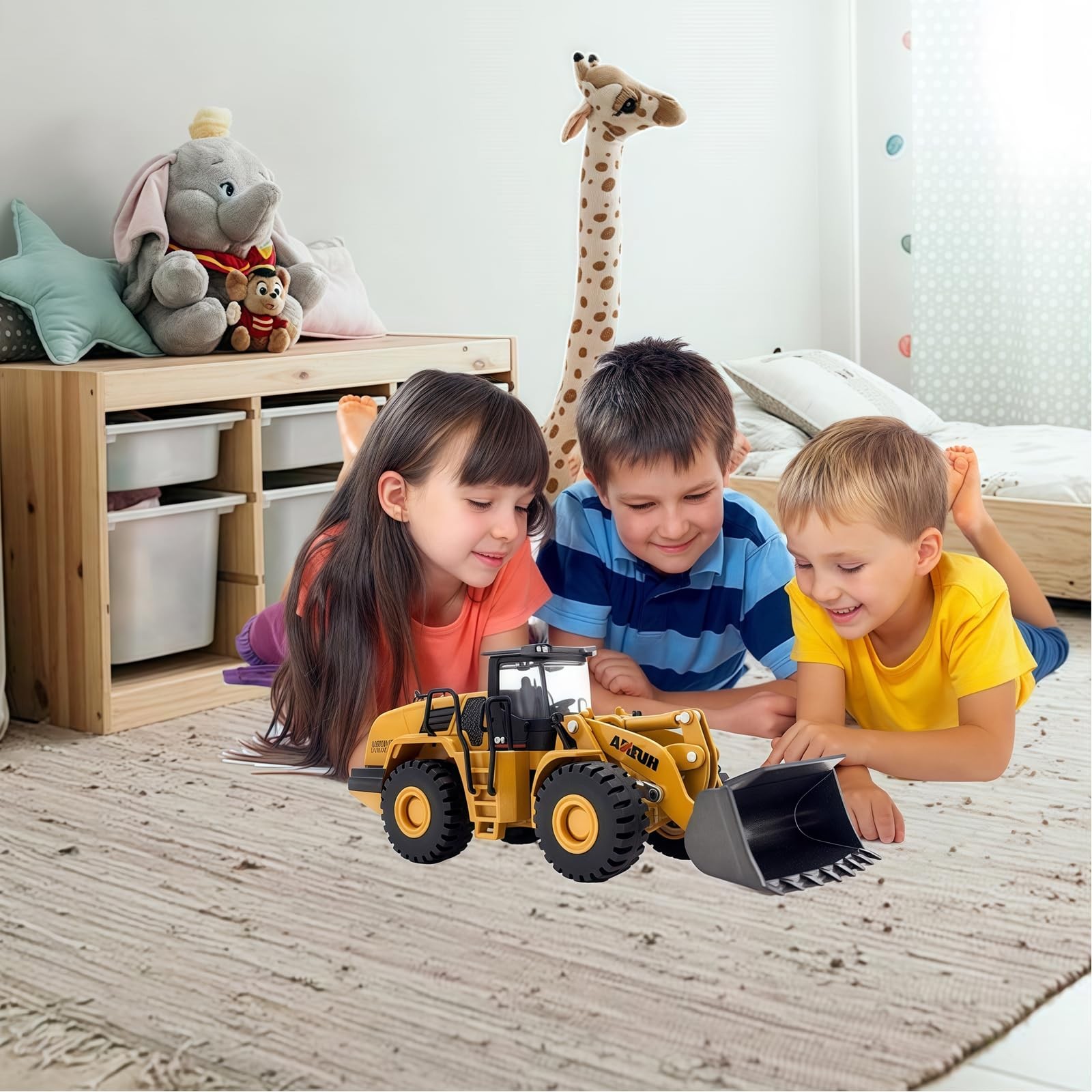 1/50 Wheeled Loader Heavy Duty Construction Metal Bulldozer, Loder Vehicle To…