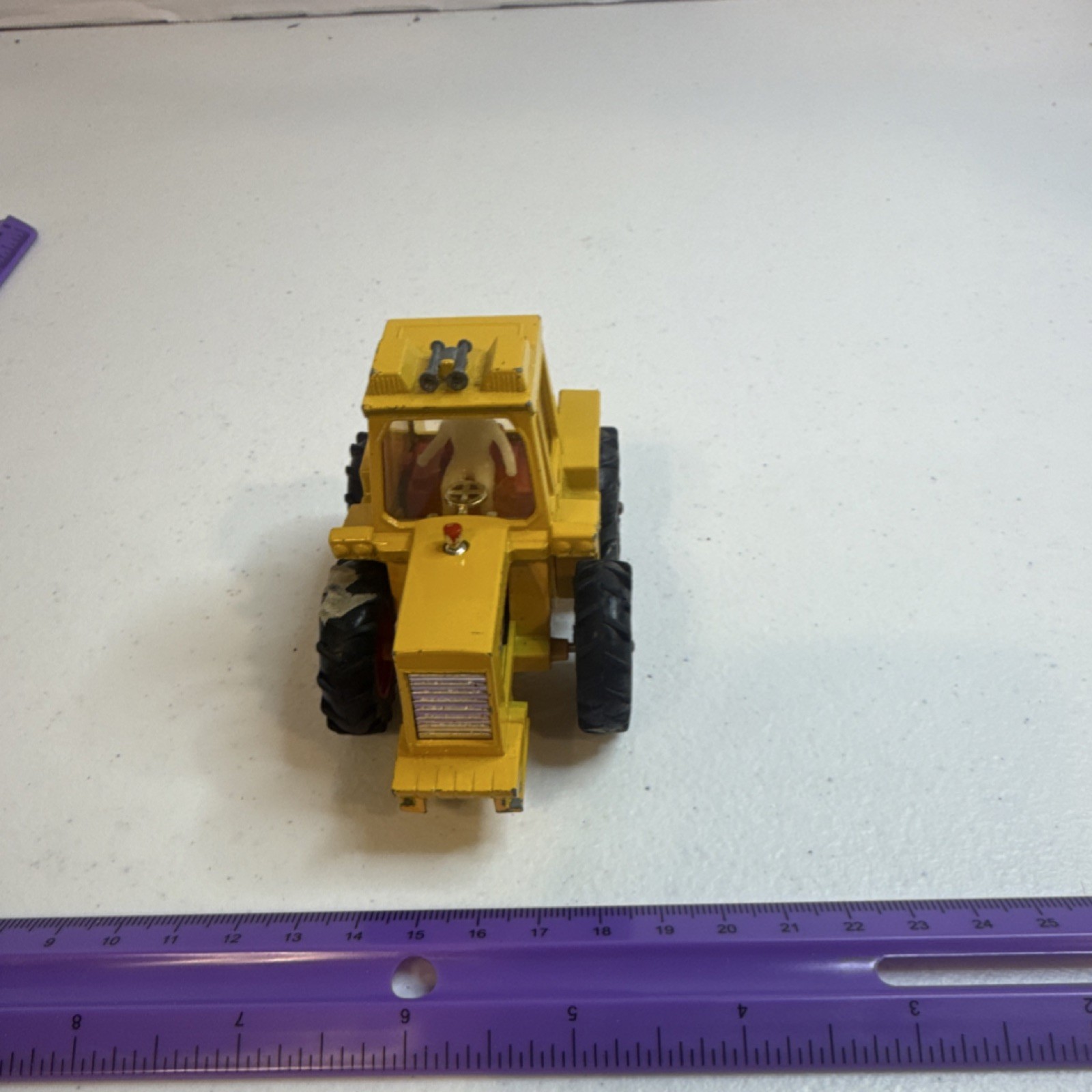 Diecast Construction Vehicle Toy Yellow Black Red w/ Red Wheels and Black Tires