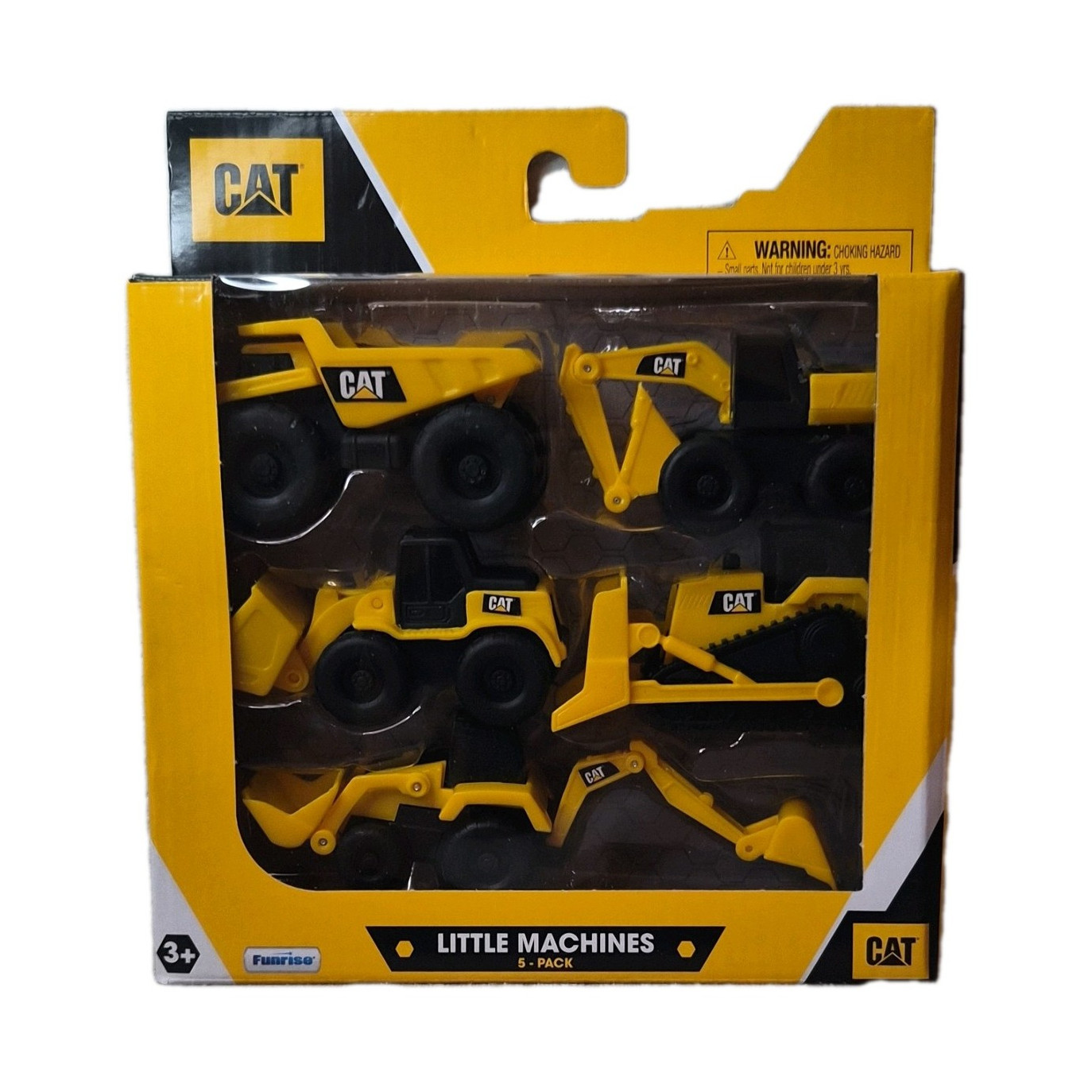 Funrise CAT Little Machines 5-Pack Construction Vehicles Yellow/Black Toy Set