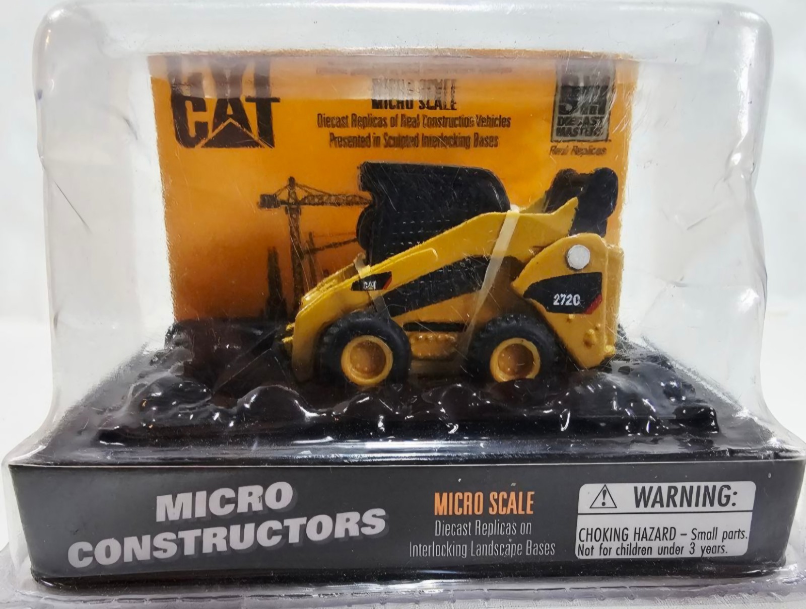 Micro Constructors Diecast CAT Caterpillar 272C Skid Steer & 420E Backhoe Loader
