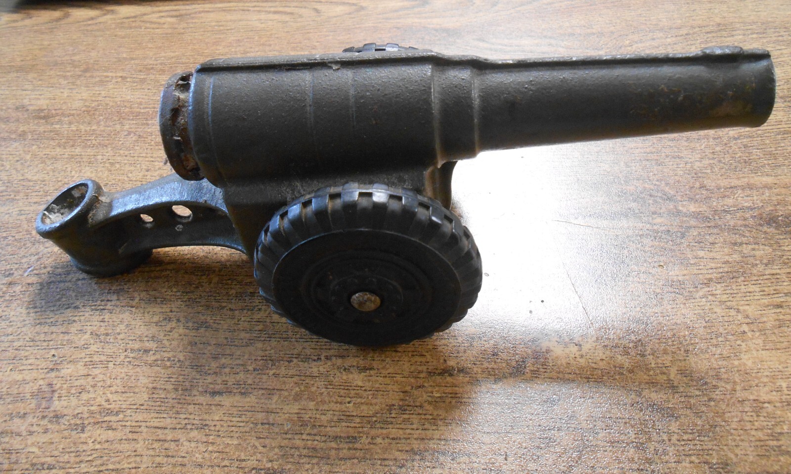 Vintage All Original Cast Iron Premier Toy Cannon Approx. 10 x 4 Inches