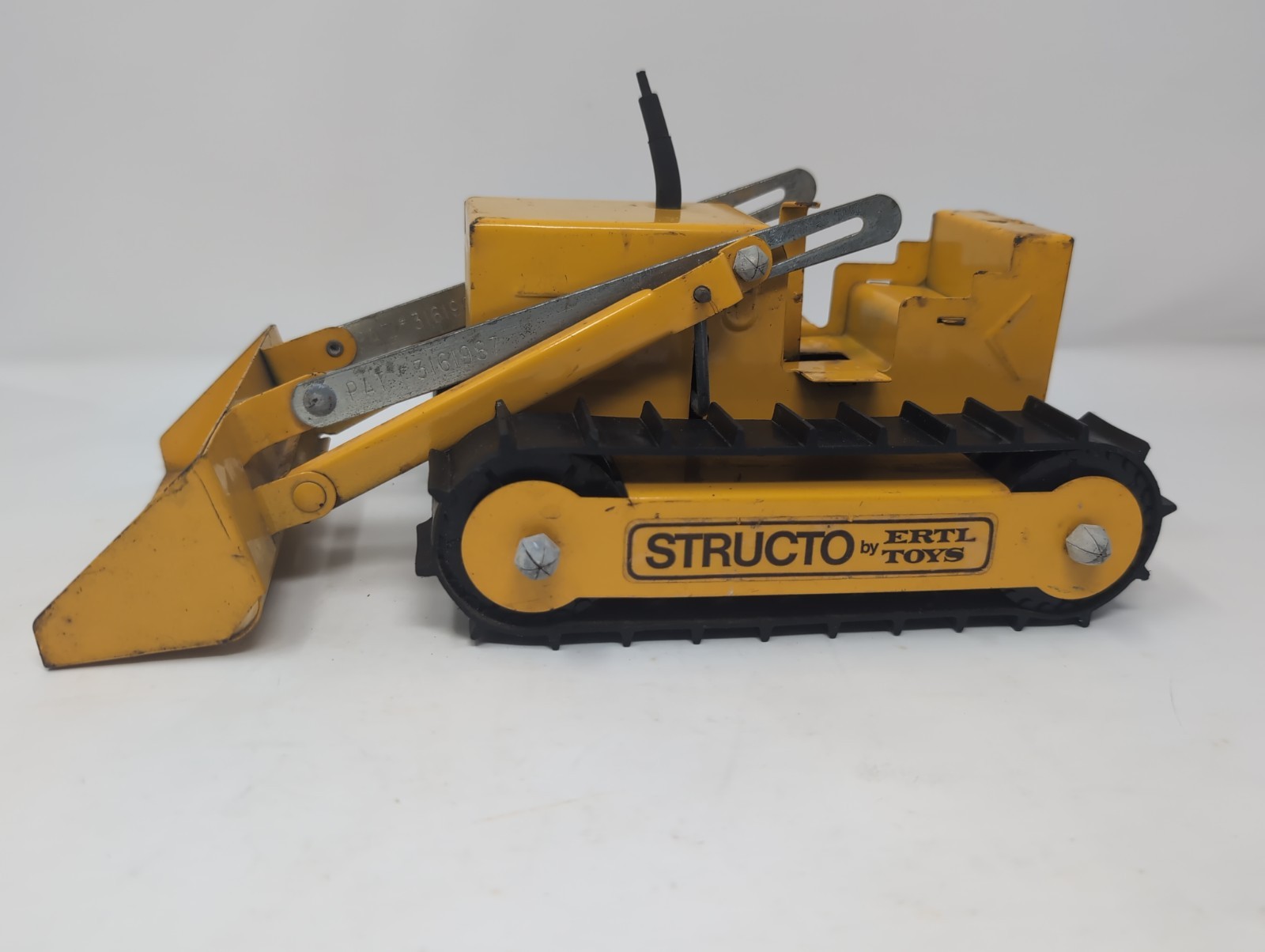 Vintage 1970s Structo by ERTL Toys Pressed Steel Hi-Lift Bulldozer Complete