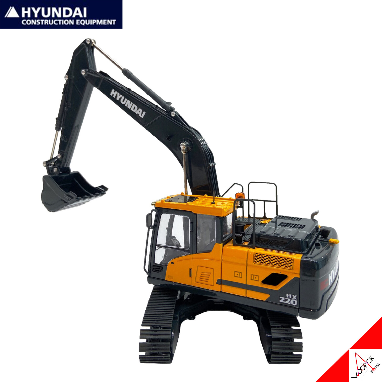 HYUNDAI 1/35 New HX220 Excavator Die-Cast Construction Miniature High Quality