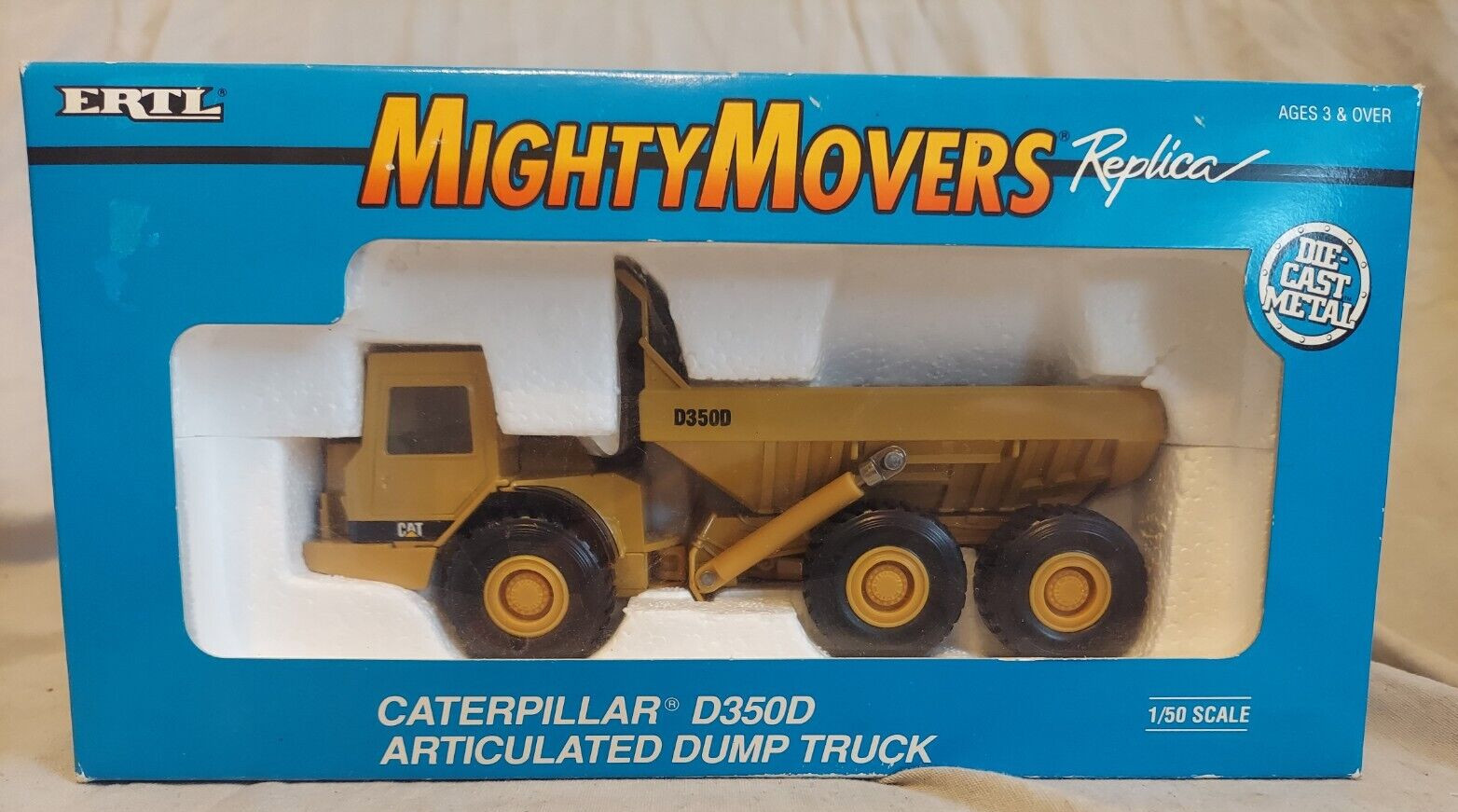 Mighty Movers Caterpillar D350D Articulated Dump Truck ERTL 1:50 Scale #2431