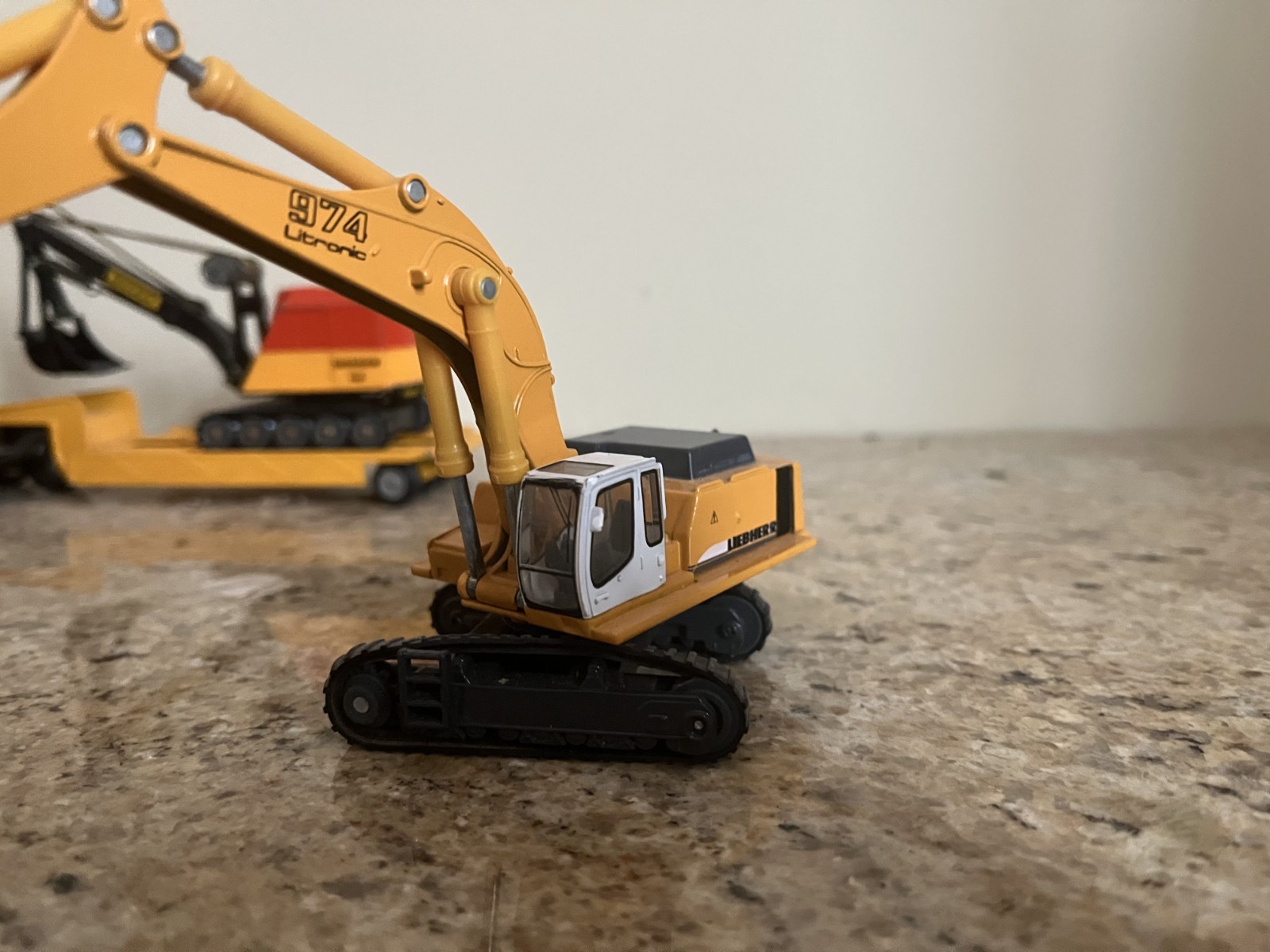 Vintage diecast Tekno 1:50 construction equipment & Siku ~1:60 excavator