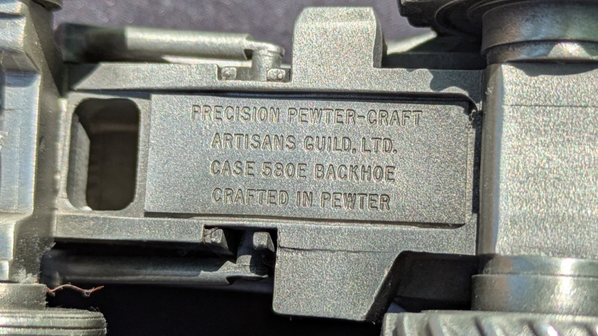 Pewter Construction Model – Case 580E Backhoe