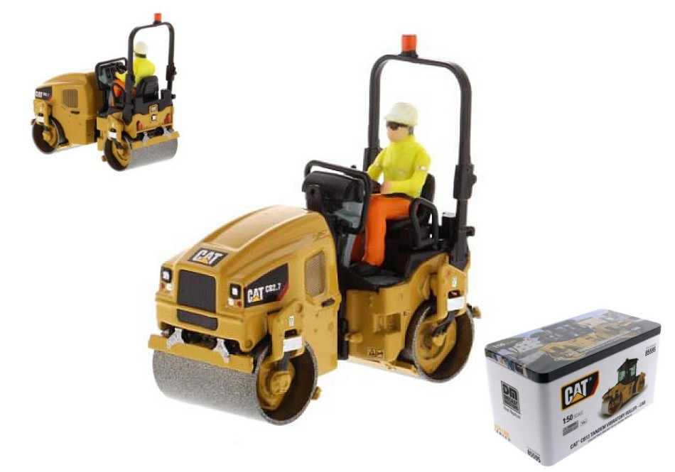 Diecast Master CAT CB-2.7 Utility Compactor 1:50 Diecast Vehicles