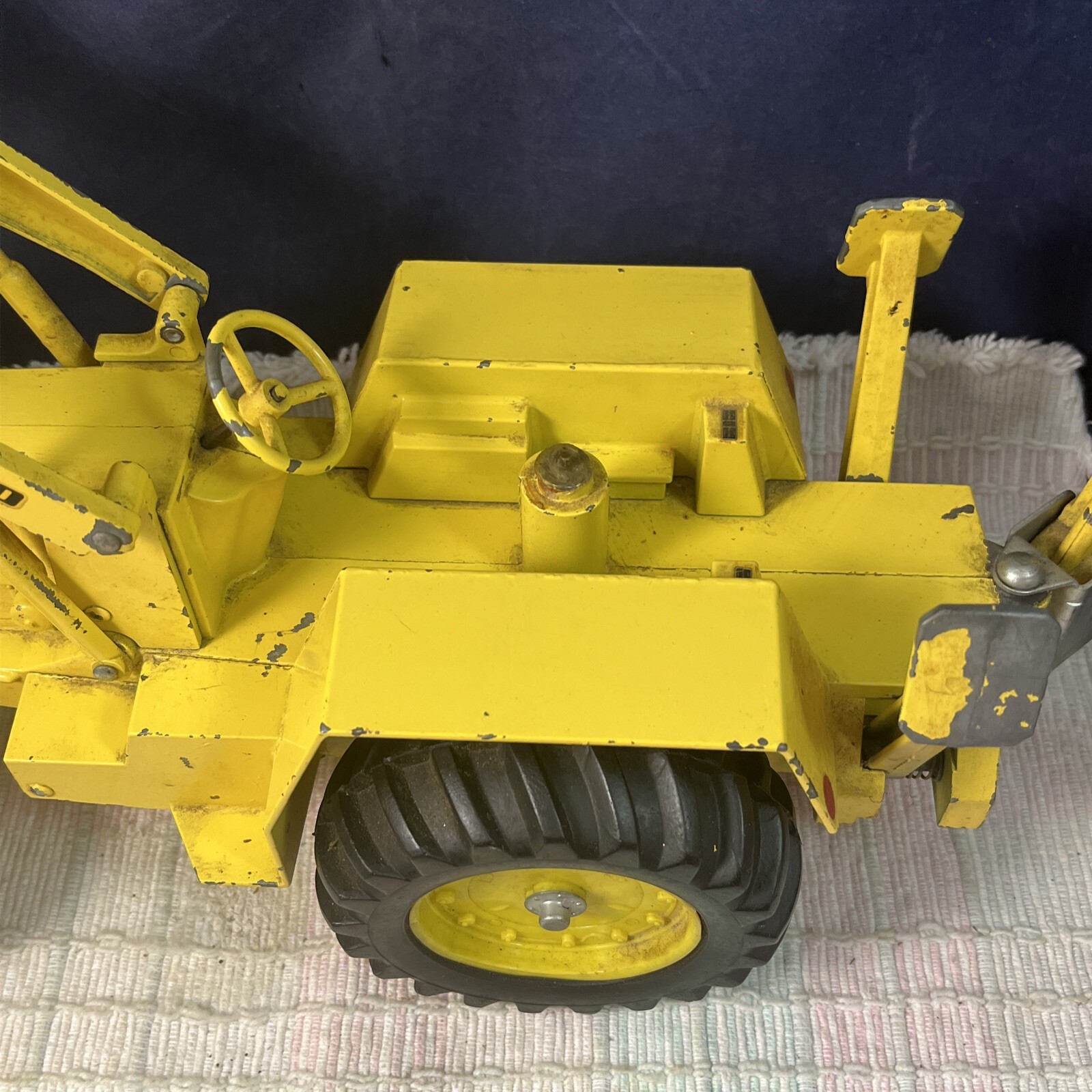 Vintage Ertl Ford 7500 Die-Cast Backhoe Front Loader Tractor – 1/12 Scale