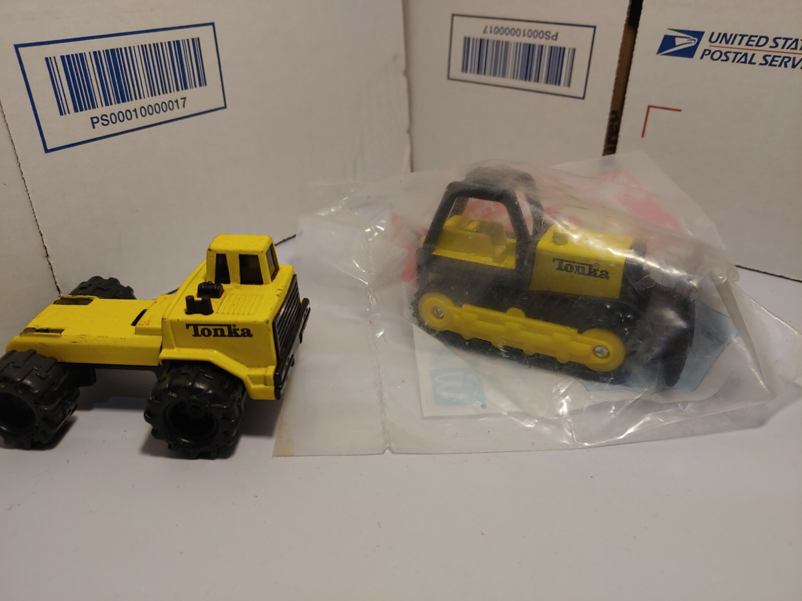McDonalds Bagged Tonka Bulldozer Truck Car Diecast Toy 1994 + Bonus Tonka 2003