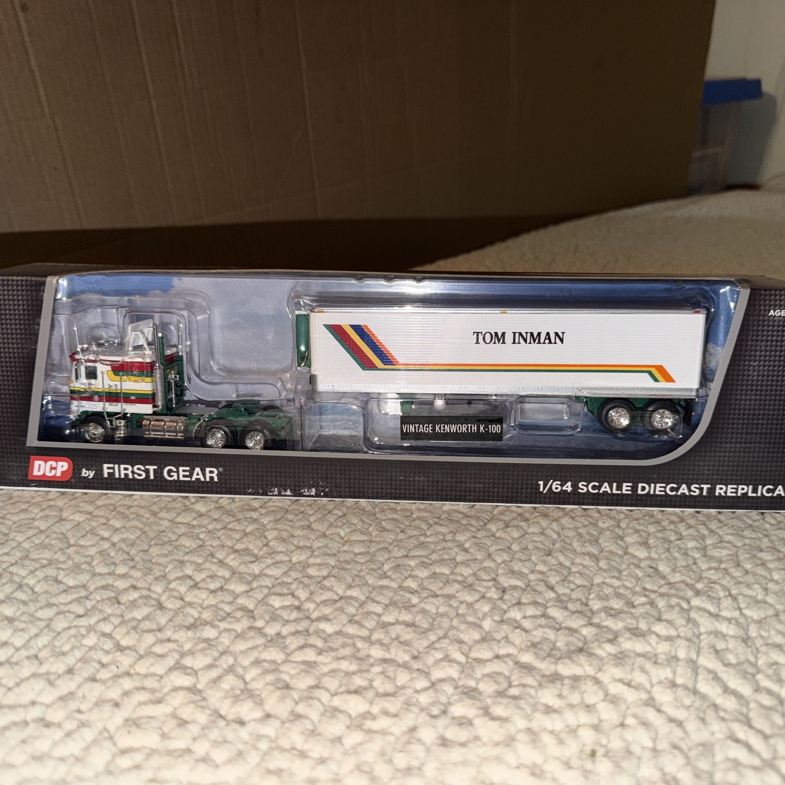 DCP 1/64 Scale Kenworth K100 COE Truck With 40&prime; Vintage Refrigerated Trailer T.I