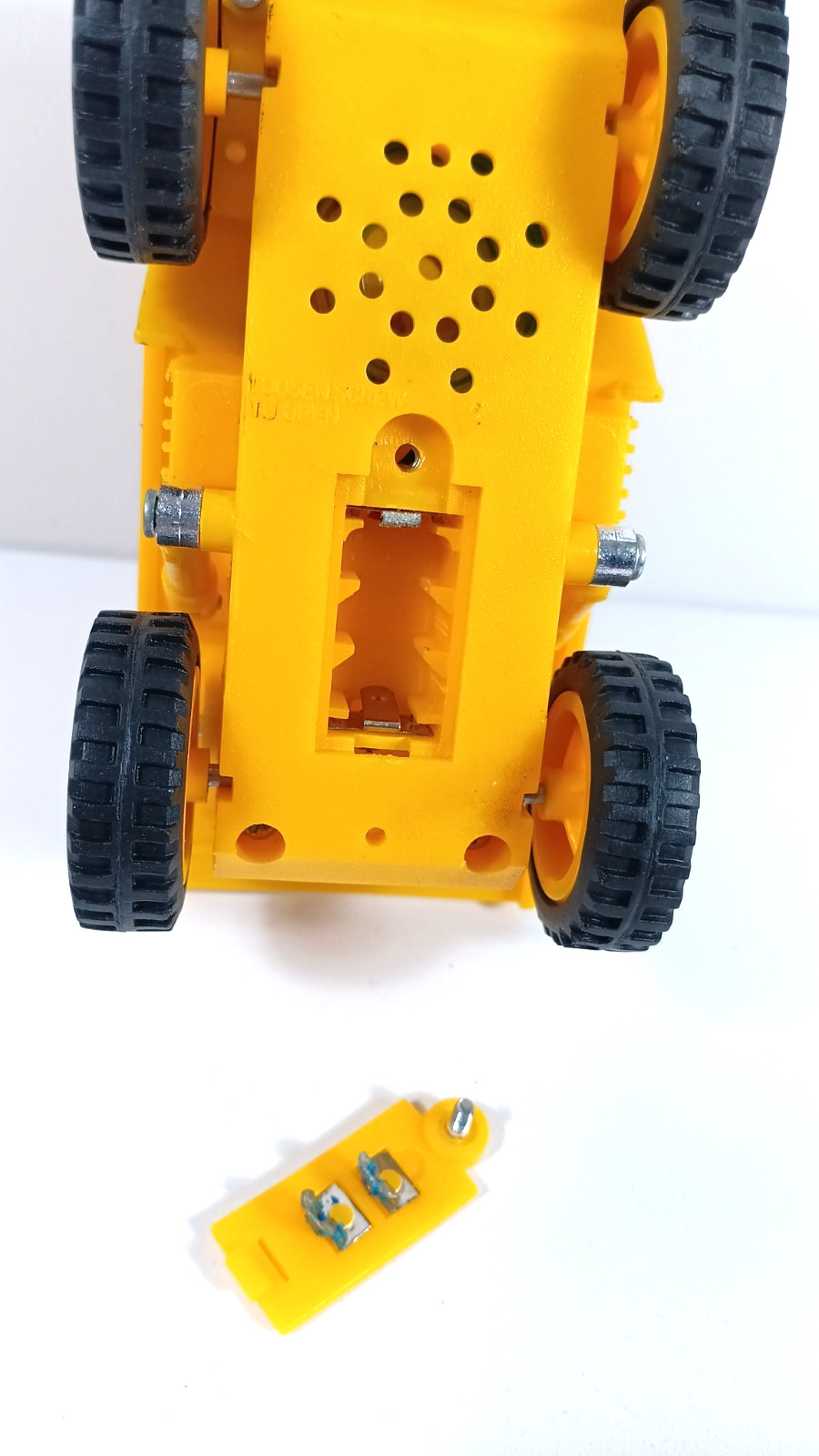 Genuine Toy State Black & Yellow Caterpillar Toy Dump Truck Makes Noises