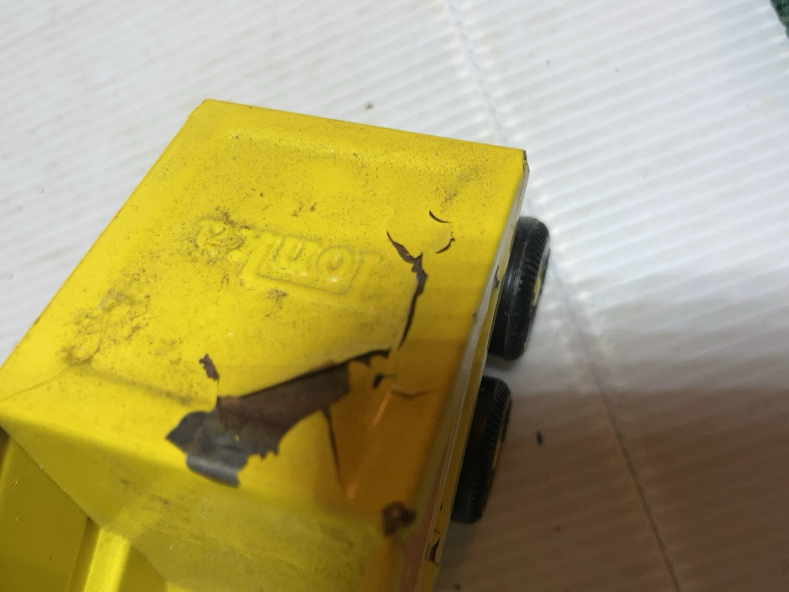 vintage 1970 Tiny Tonka pressed steel toy truck Mini Bottom Dump Tractor Trailer