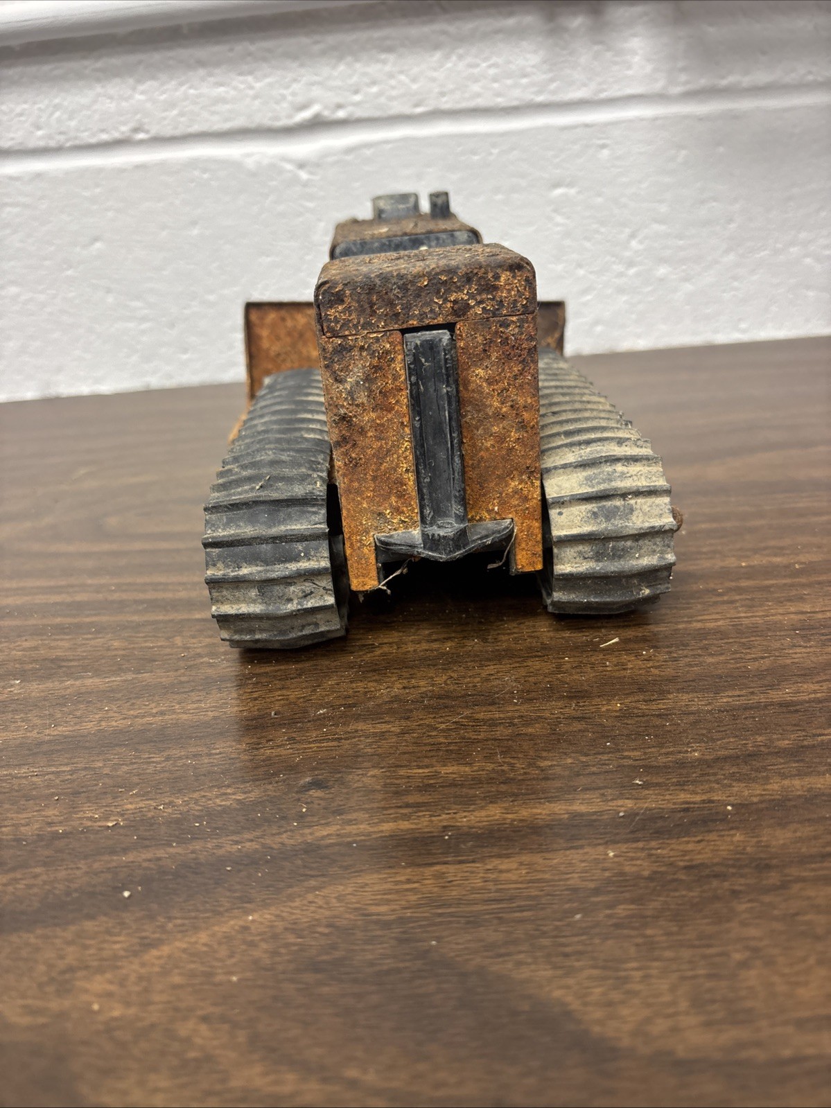 Vintage Tonka Orange Bull Dozer T-6 Pressed Steel