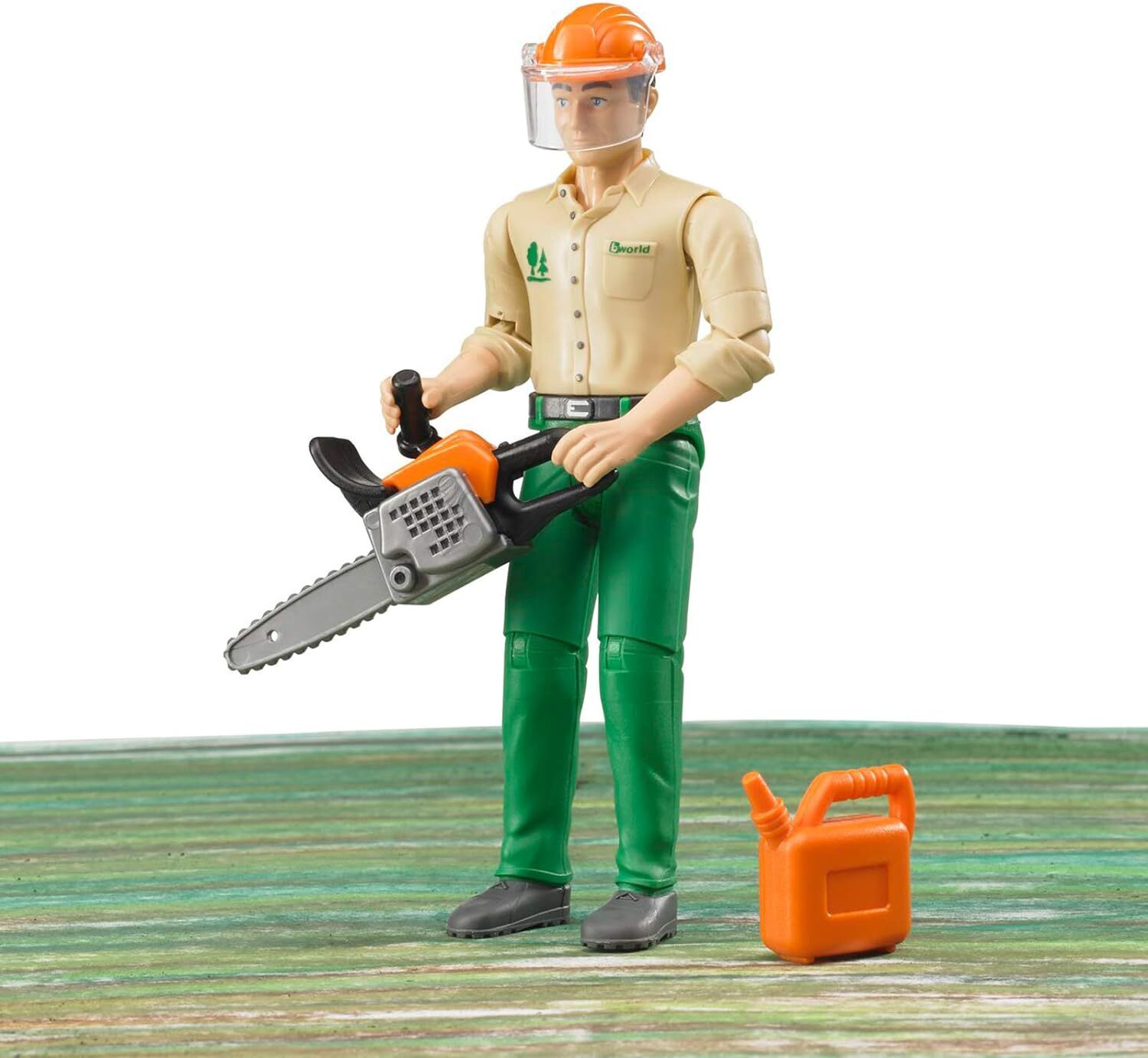 Bruder 60030 bworld Logging Man / Forestry Worker with Accessories