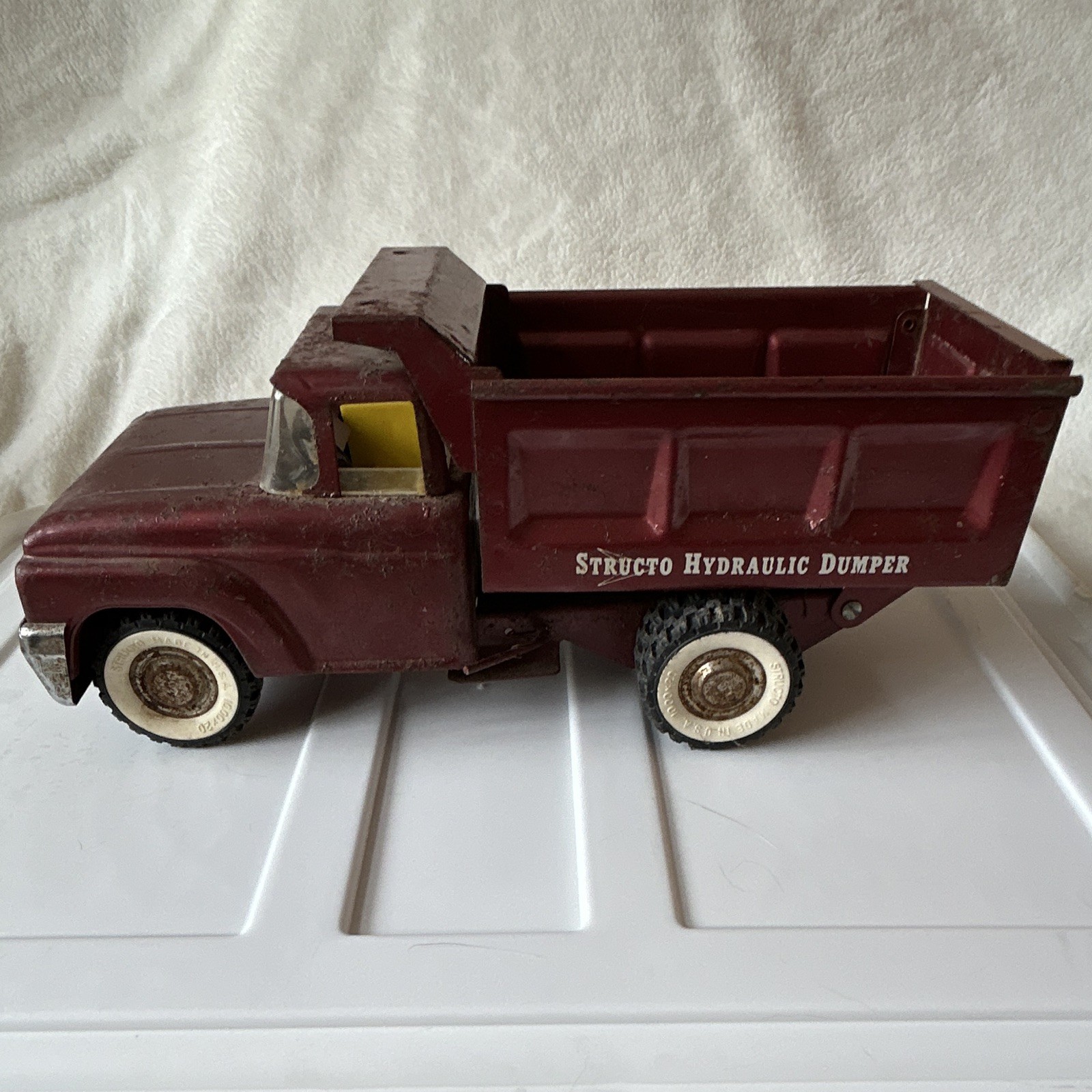 Structo Hydraulic Dumper Red Vintage Diecast Dump Truck Vehicle