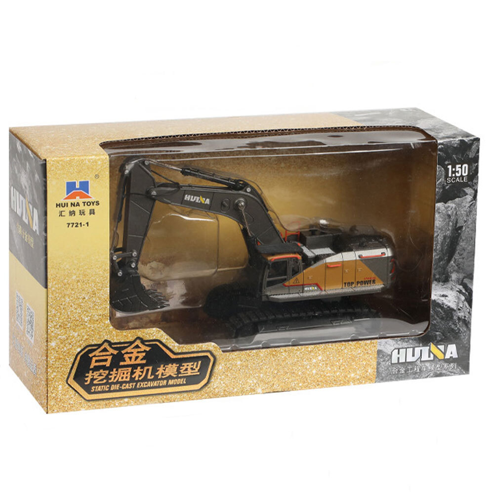 1:50 Excavator Truck Toy Construction Vehicle Diecast Metal Engineering Toys