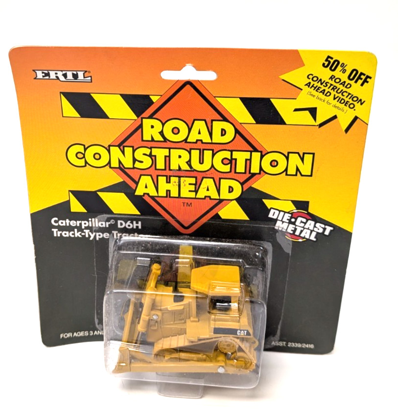 Vintage 1995 ERTL Road Construction Ahead CAT Diecast Lot 3 Sealed D6H D25D 613C
