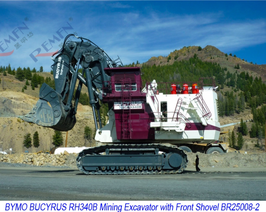 1:50 BYMO BUCYRUS RH340B Mining Excavator Front Shovel Equipment Diecast Model