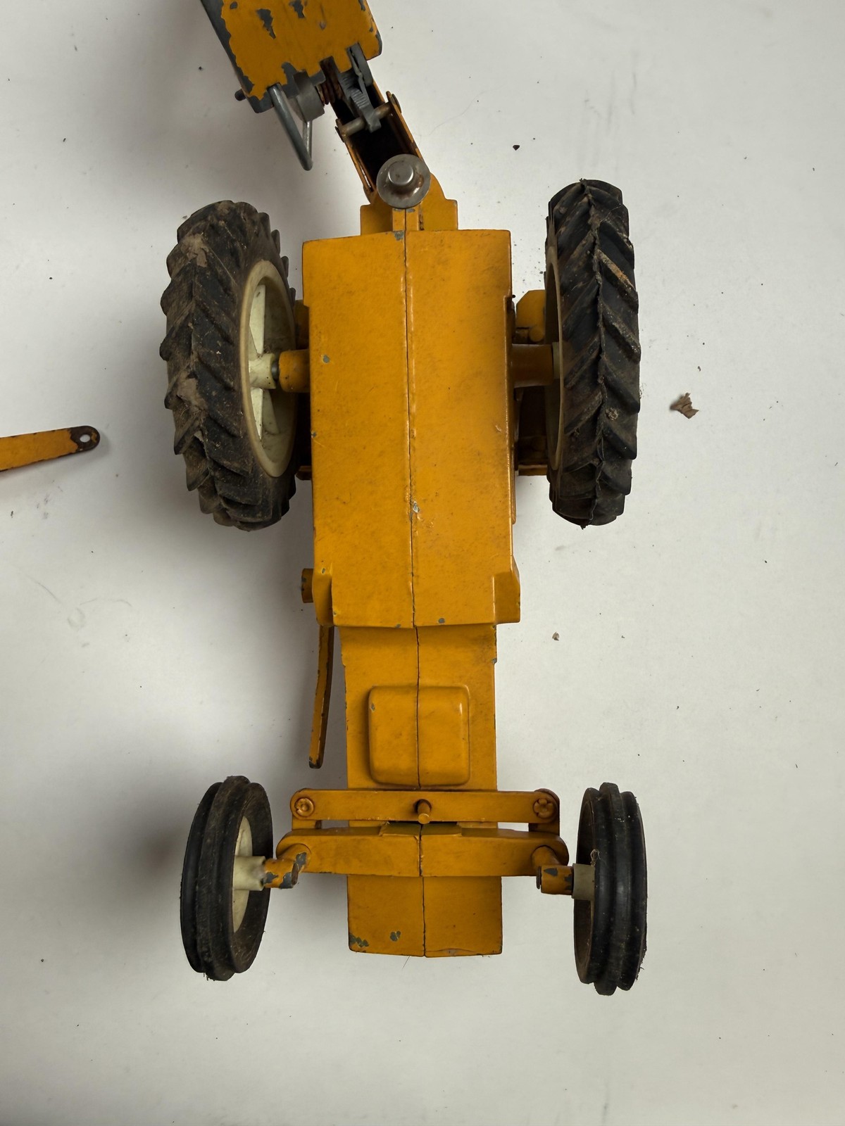 Vintage International Harvester 3444 Tractor Loader Backhoe Toy Yellow Metal