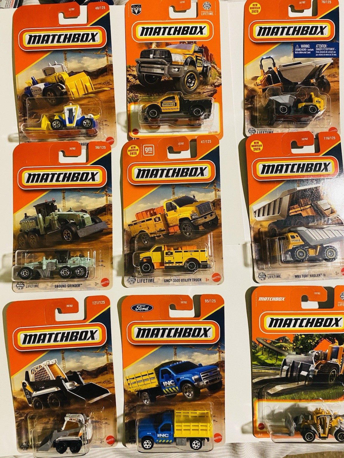 Matchbox Construction Vehicles Lot of 12 – Dump Trucks Utility Work Trucks