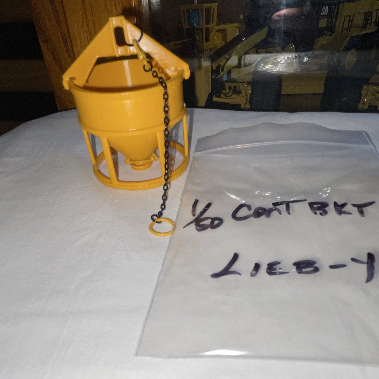 Liebherr Concrete Bucket Diecast Construction Accessory 1:50 Yellow