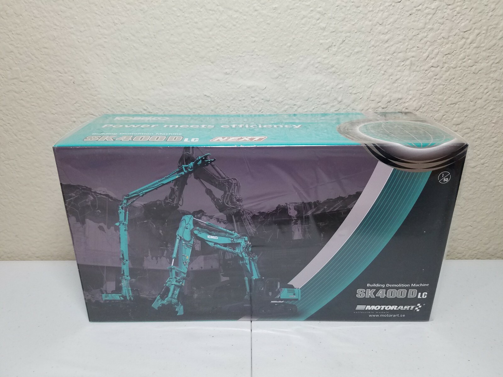 Kobelco SK400DLC-10 Demolition Excavator – Motorart 1:50 Scale Model #1192 New
