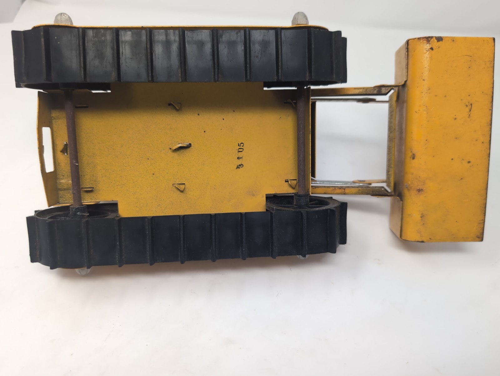 Vintage 1970s Structo by ERTL Toys Pressed Steel Hi-Lift Bulldozer Complete